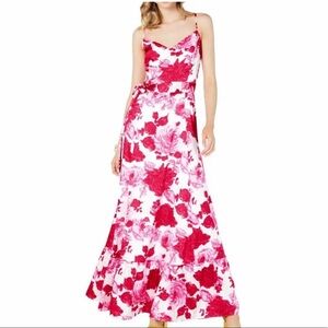 Betsey Johnson Red and Pink Sleeveless Maxi Dress